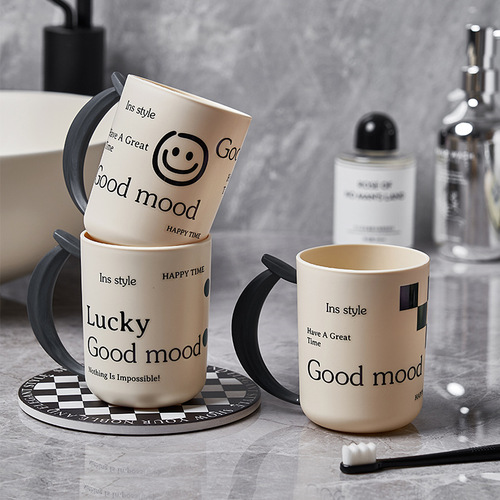 Toothbrush cup plastic tooth cup minimalist home use brushing oral care toothbrush cup couple Nordic style tooth mug cup tooth bucket