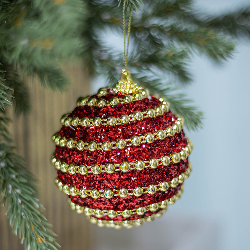 8m3 Rojo Dorado BOLA DE Navidad decoración de Navidad suministros centro comercial hogar árbol de Navidad colgante bola colgante
