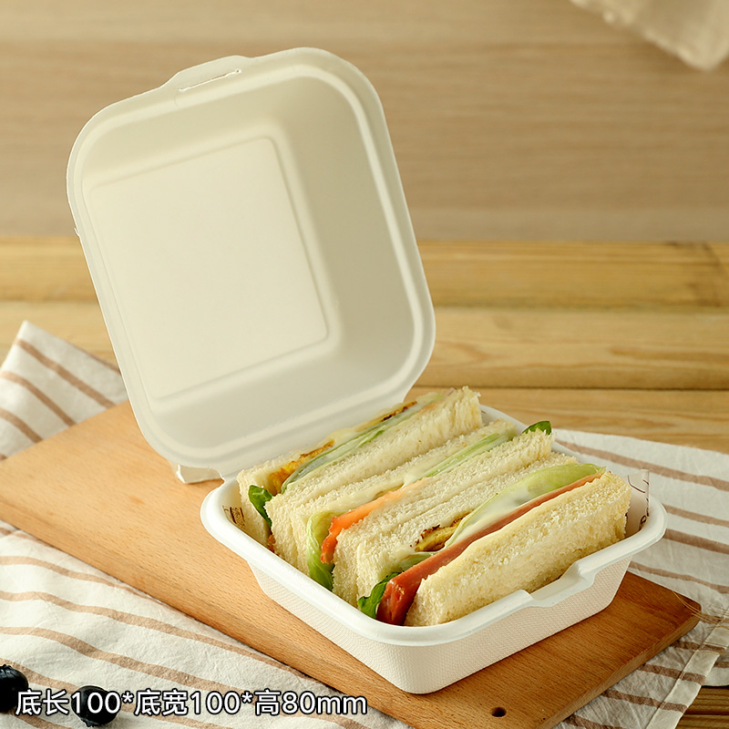 Caja de sándwich de pulpa - 100 conjuntos