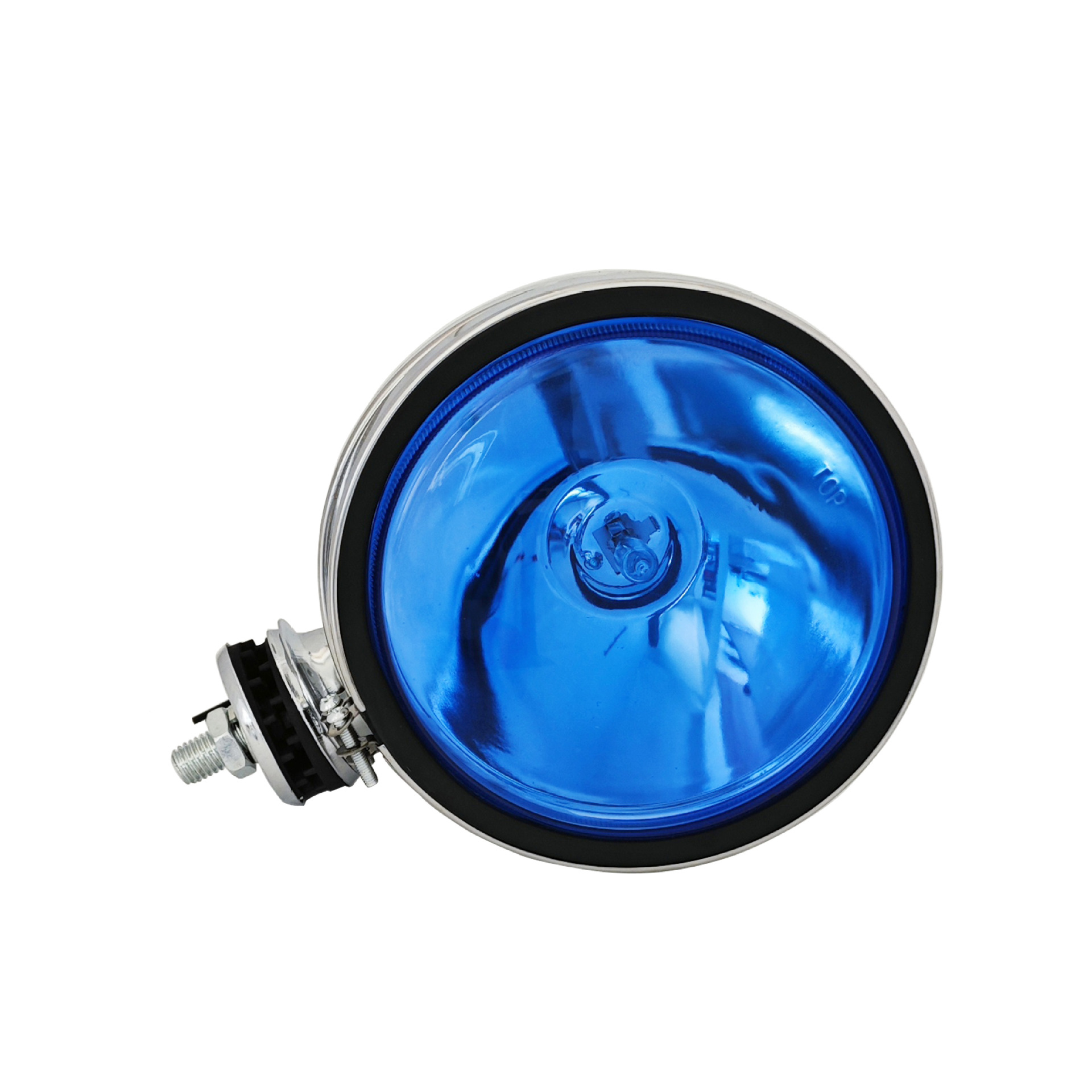Electroplated 6 inch, Che Gong Fog lamp - sy615d-electroplated-lamp-housing-blue-glass-12v