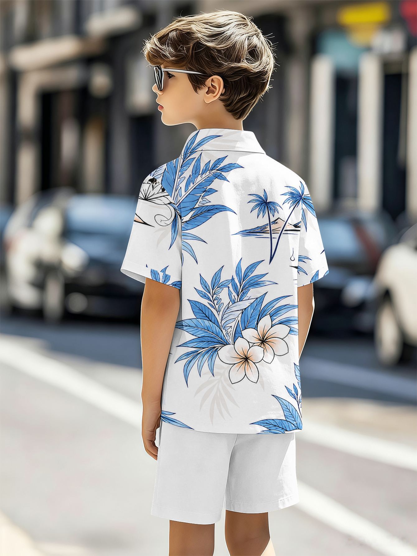 Boys Shirt And Shorts Set With 3d Pattern For Summer Style_voghion.com