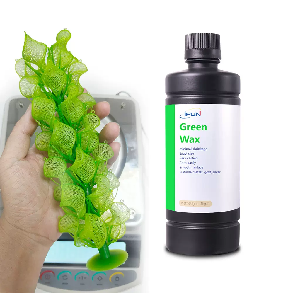 ifun700d绿蜡树脂用于去蜡铸造，表面光滑，燃烧无灰烬，成功率高