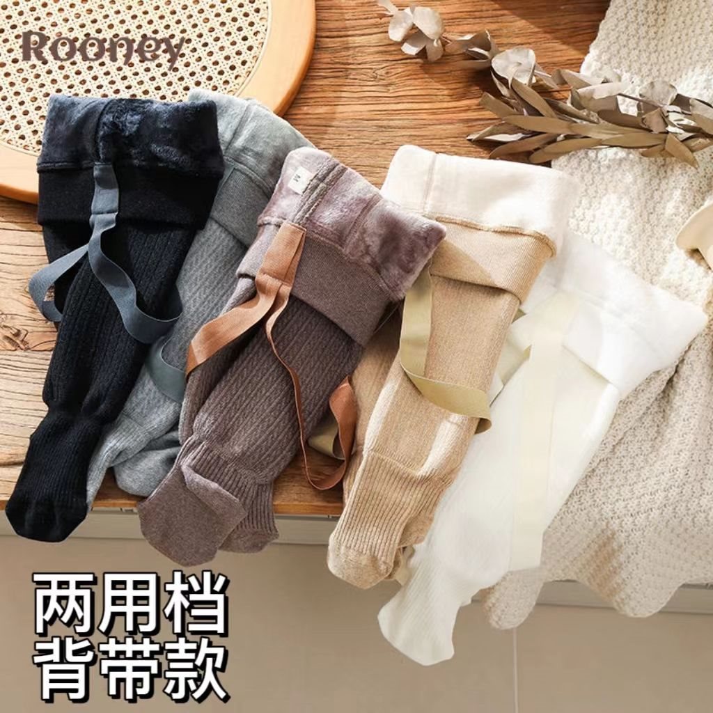 时尚百搭加绒加厚婴幼童男女童通用棉裤冬季洋气御寒打底裤