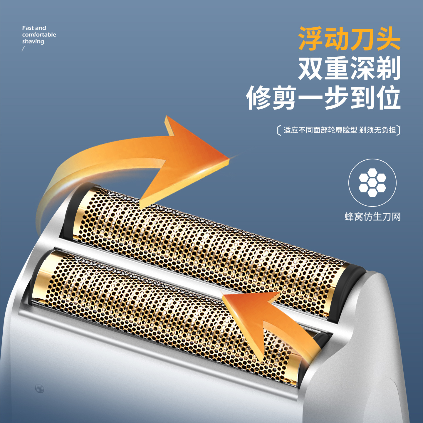 Afeitadora eléctrica Kemei, maquinilla de afeitar recíproca profesional, recargable, recortadora de barba y patillas para hombre KM-2026