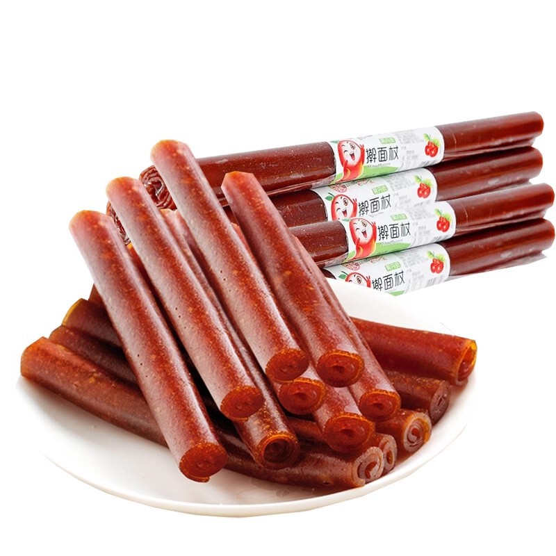 8090 nostalgic fruit dan skin rolling pin appetizer big hawthorn roll classic childhood candied fruit cake snacks wholesale