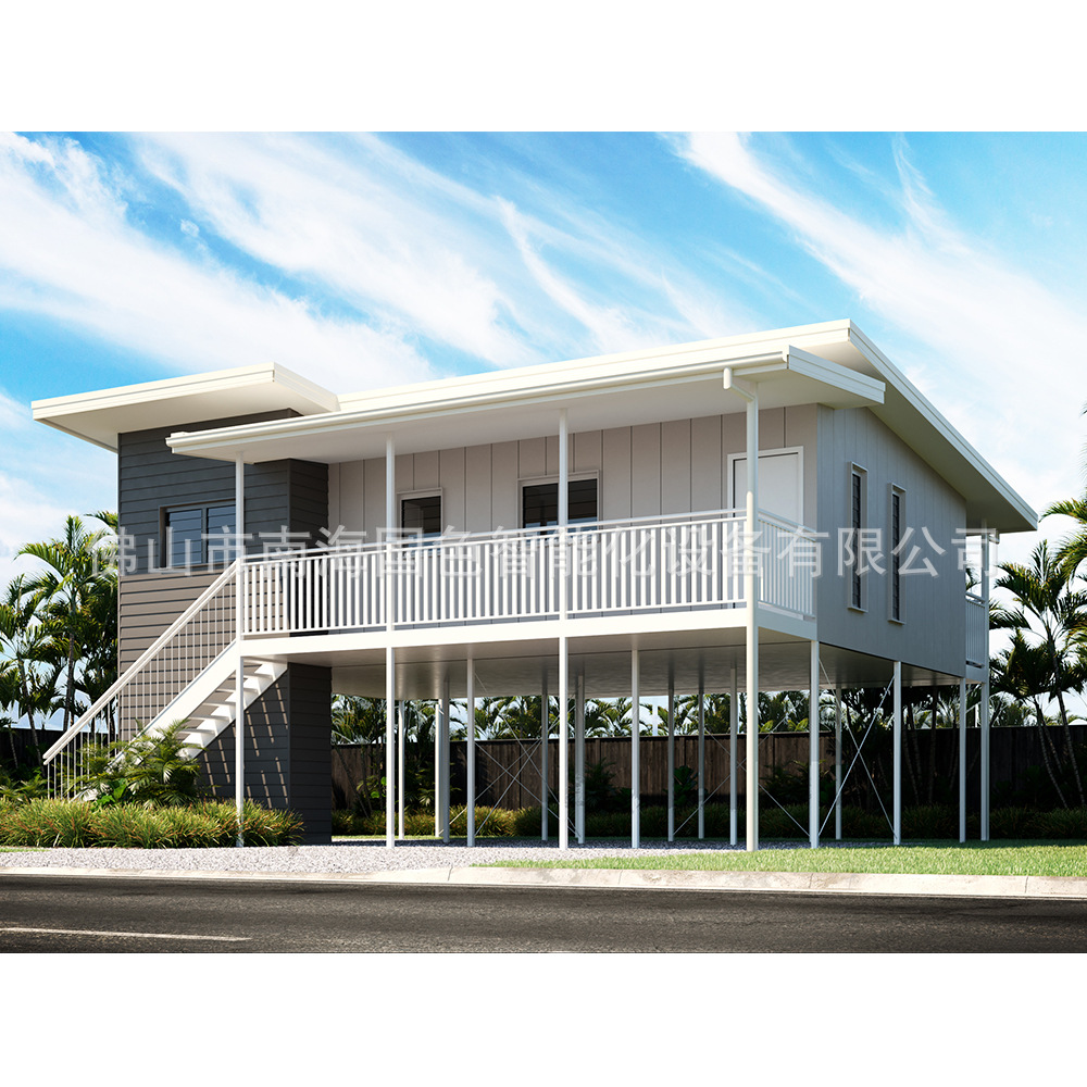 Casa modular, casa móvil, casa integrada móvil, estructura de acero, oficina móvil, villa integrada de acero ligero de dos pisos