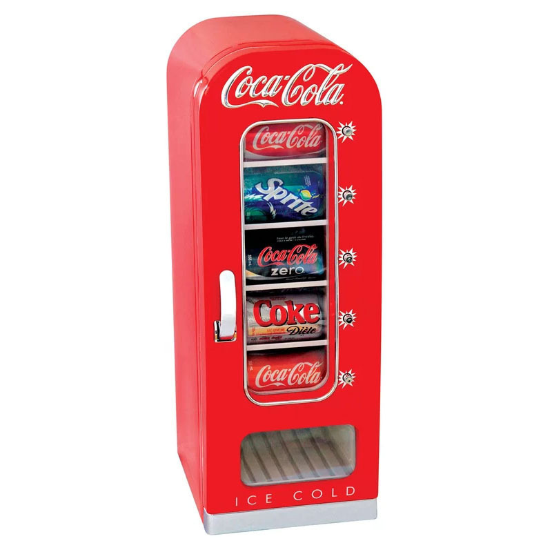 アメリカンレトロなコカ・コーラミニ自動販売機10缶ポップアップ小型冷蔵庫家庭用車載販売機|undefined