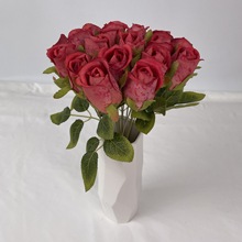 仿真玫瑰鲜花婚庆花墙装饰干花维多利亚玫瑰花人造假花批发花材