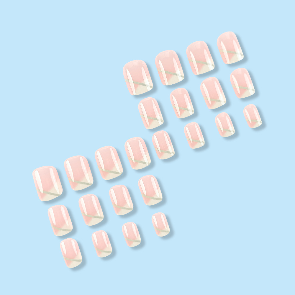 Otoño nuevo estilo de manicure para usar uñas suaves dulces leche blanca parche de uñas francés fábrica de productos terminados al por mayor