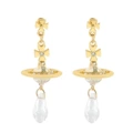 Golden saturn earrings es379