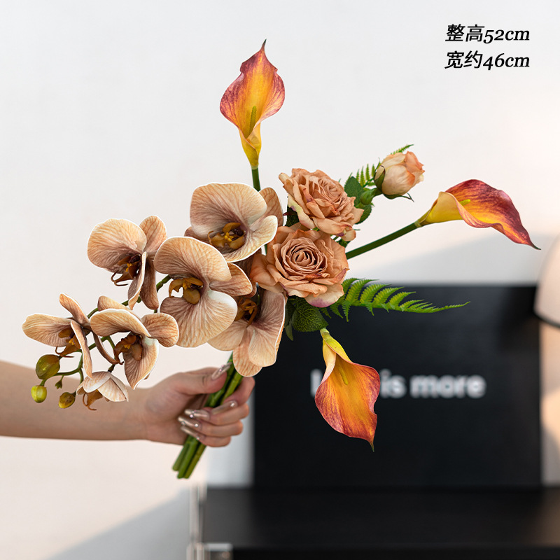 メーカー卸売デザイン胡蝶蘭造花花束リビングルームの装飾品造花装飾花テーブルフラワーアレンジメント|undefined