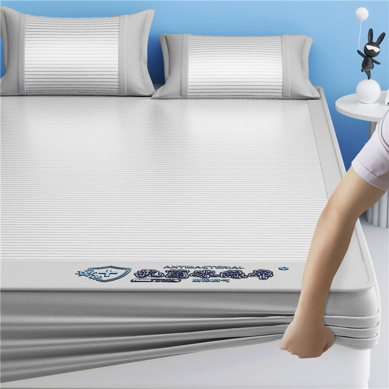 [항균 스타일] 그레이 - 장착 시트 스타일★베갯잇 포함 [A급 원단, 항균, 진드기 방지, 급속 냉각]