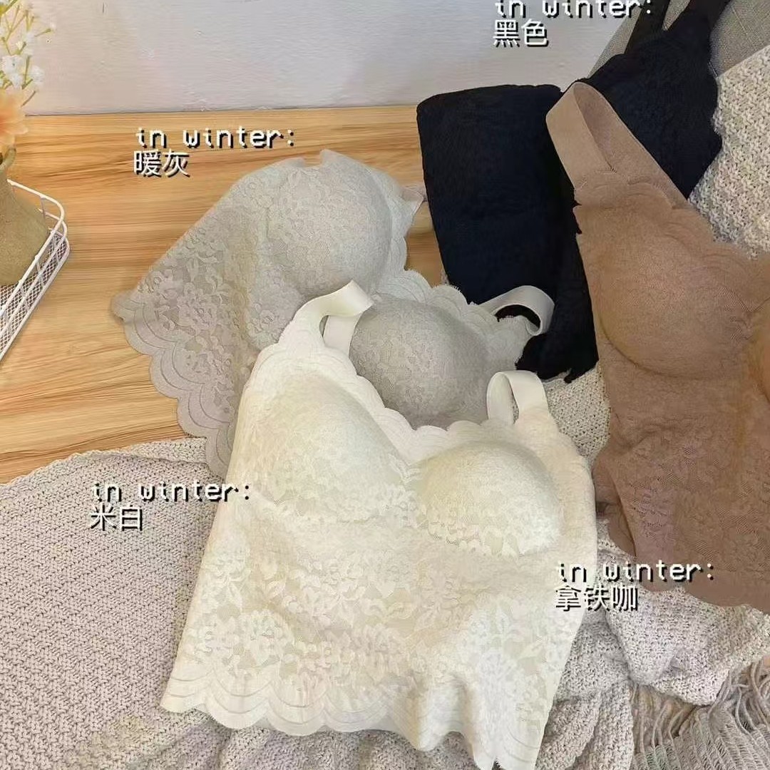 Nuevo chaleco de terciopelo de terciopelo cálido confortable, cálido, no hinchado con cojín de pecho sin marcas, chaqueta interior