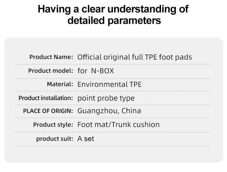 Suitable for 23 Models of Honda N-Box Jf5/Jf6 Right-Hand Drive Cars, Full Tpe Floor Mats, Trunk Mat, Cross-Border