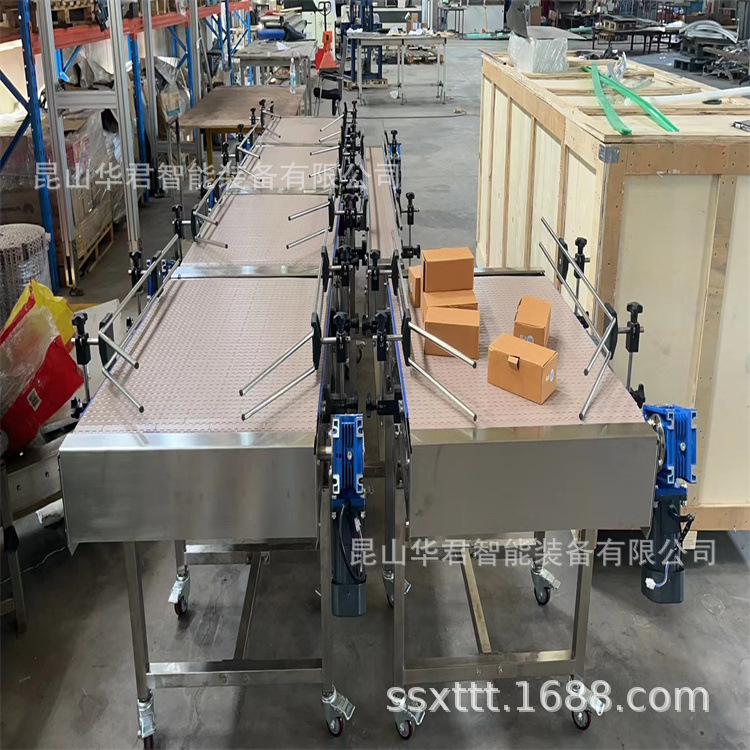 网带输送机 自动化输送线  食品级网带不锈钢圆管双轨 饮料食品流