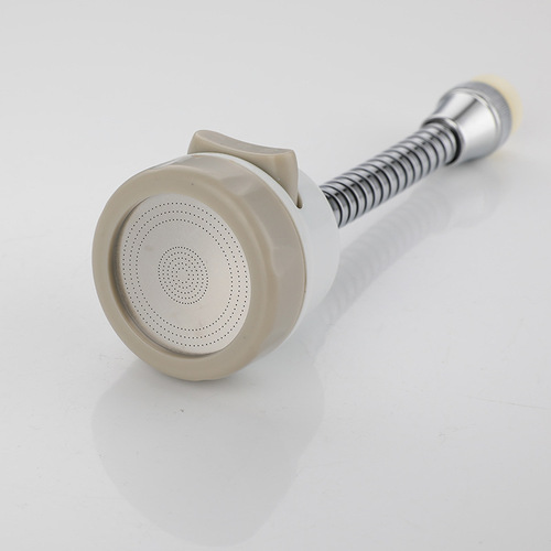 Full copper splash-proof filter extender for kitchen, swivel stainless steel flexible hose with pressure boost, three-stage shower head