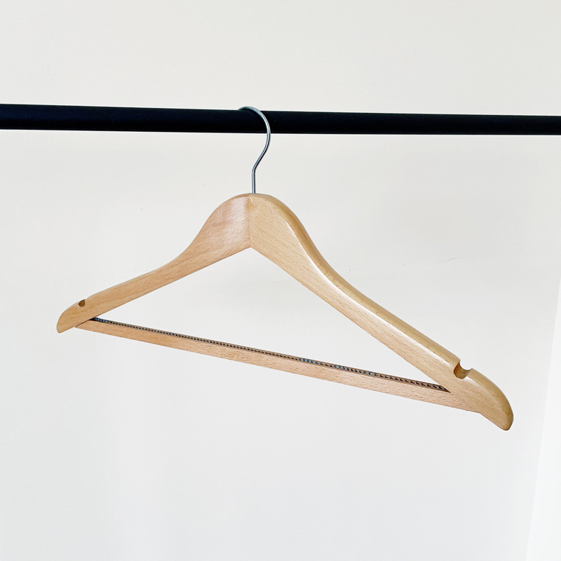 우드 컬러 1.5cm 사각 막대 옷걸이
