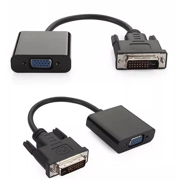 Кабель адаптера DVI24 + 1 к VGA DVI-D к кабелю VGA с чипом DVI к разъему преобразователя VGA