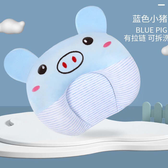 現物の赤ちゃんの定型枕の偏り防止のビロードの赤ちゃんの枕の円形の新生児の枕は四季を通じて取り外し可能です。|undefined
