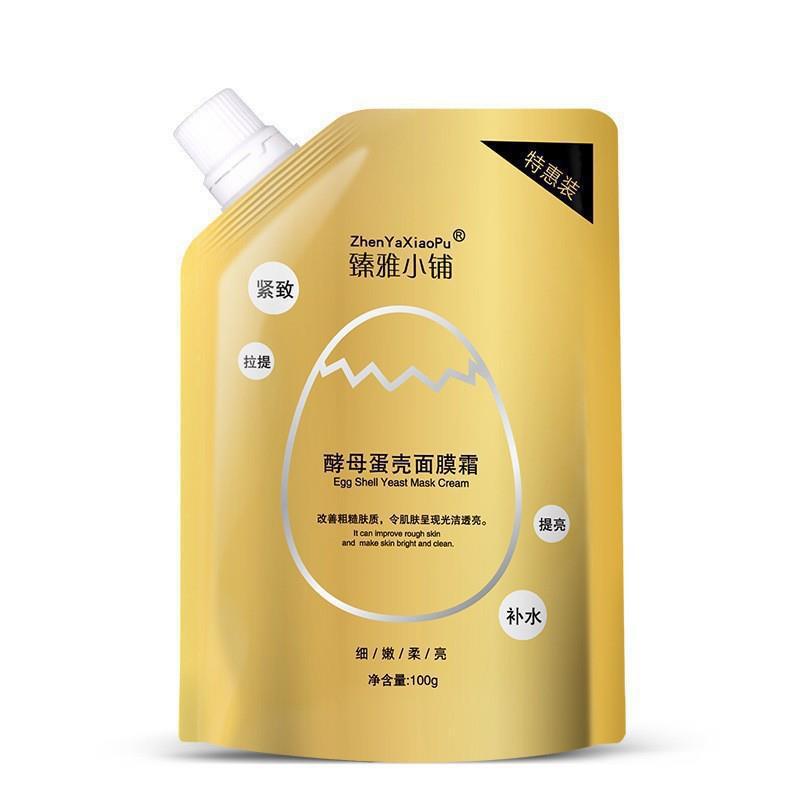Eggshell facial mask cream