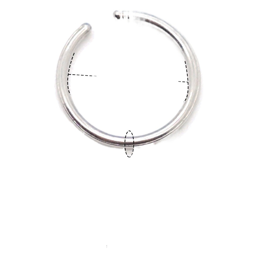 Stainless steel simple nose ring nasal septum simple ear bone stud earrings lip ring earrings jewelry plain ring nose ring nose stud female
