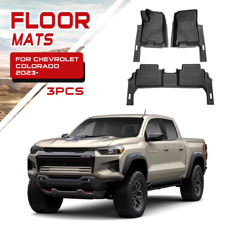 Tapetes para Camioneta Chevrolet, Tapetes de TPE Impermeables de Cobertura Total Especiales para Chevy Colorado