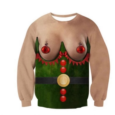 Suéter casual de cuello redondo de manga larga de hombro recto de todo fósforo para hombre 2024 venta caliente spot de impresión digital 3D