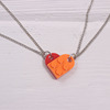 Necklace for beloved hip-hop style, detachable constructor heart shaped, pendant, European style, wholesale