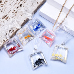 透明仿真树脂小金鱼观赏鱼透明袋挂饰 手工diy包包钥匙扣饰品配件