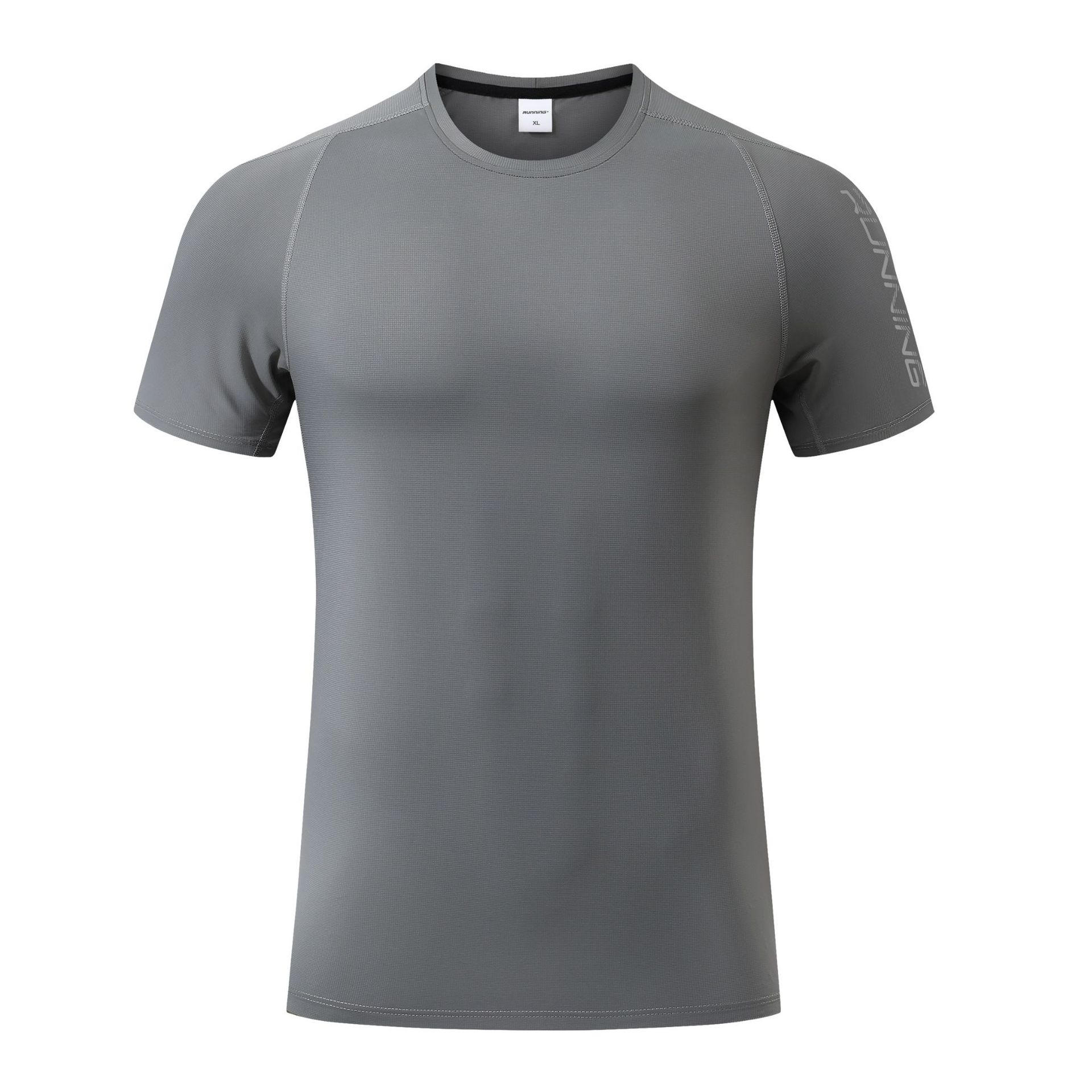 Verano nueva camiseta deportiva de velocidad de hombre ropa seca impresión reflectante deportiva al aire libre correr baloncesto ropa de gimnasio de mangas cortas para hombres