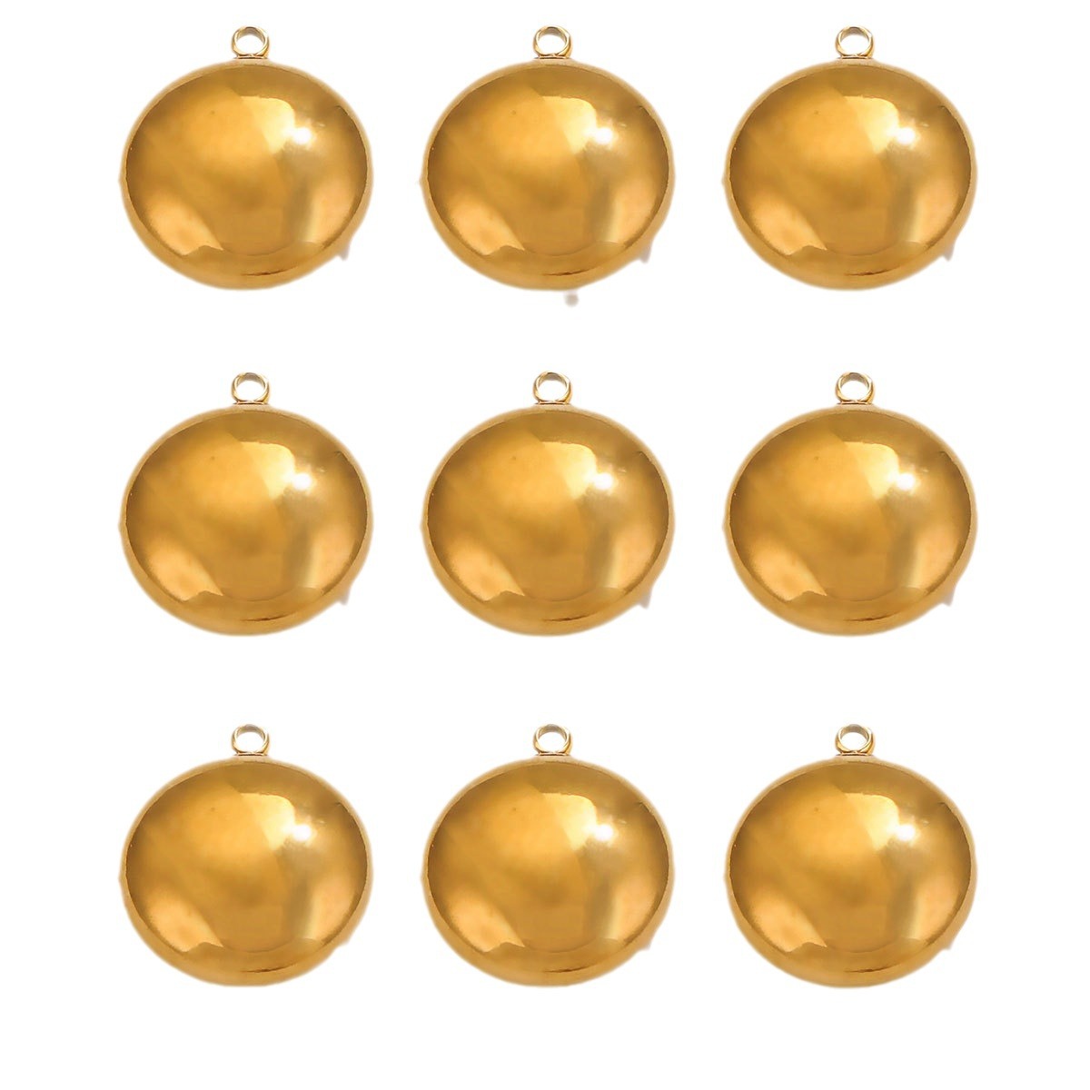 Acero inoxidable hueco 17mm colgante redondo pulsera collar DIY pequeño colgante simple joyería accesorios al por mayor