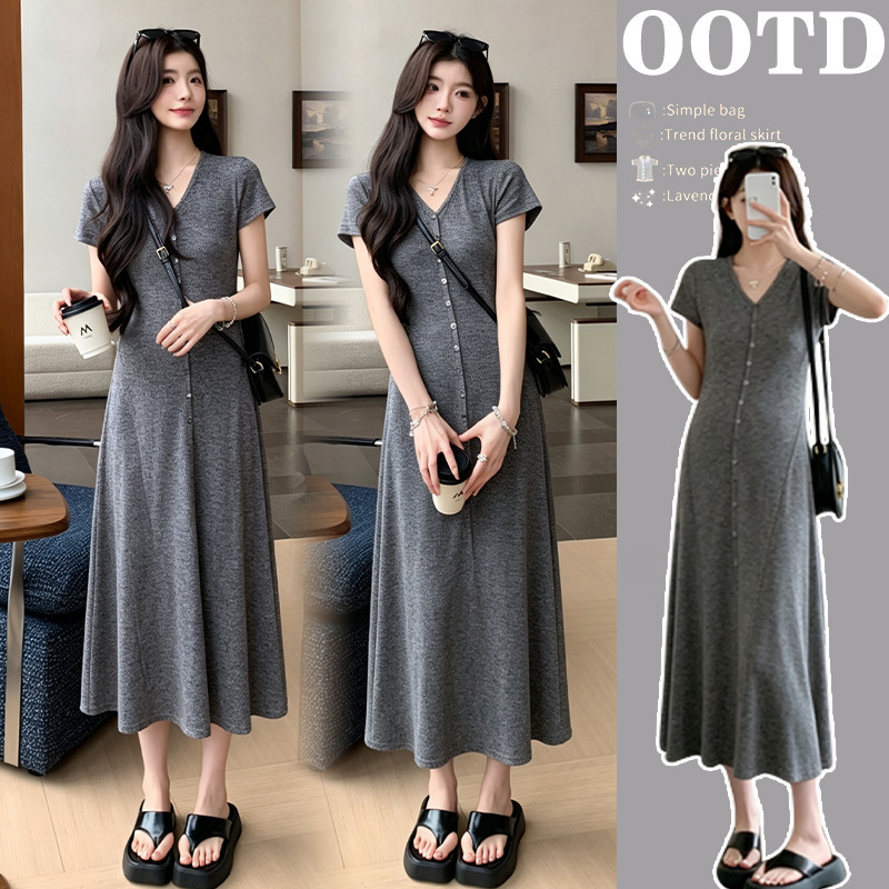 Trendy Maternity Wear for Pregnancy, New Summer Fashion, Stylish and Versatile Design, Slimming and Comfortable Trendy Mom Dress