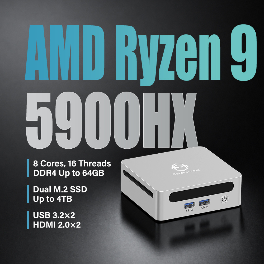 GenMachine R9-5900HX Mini Kompüter WIFI6