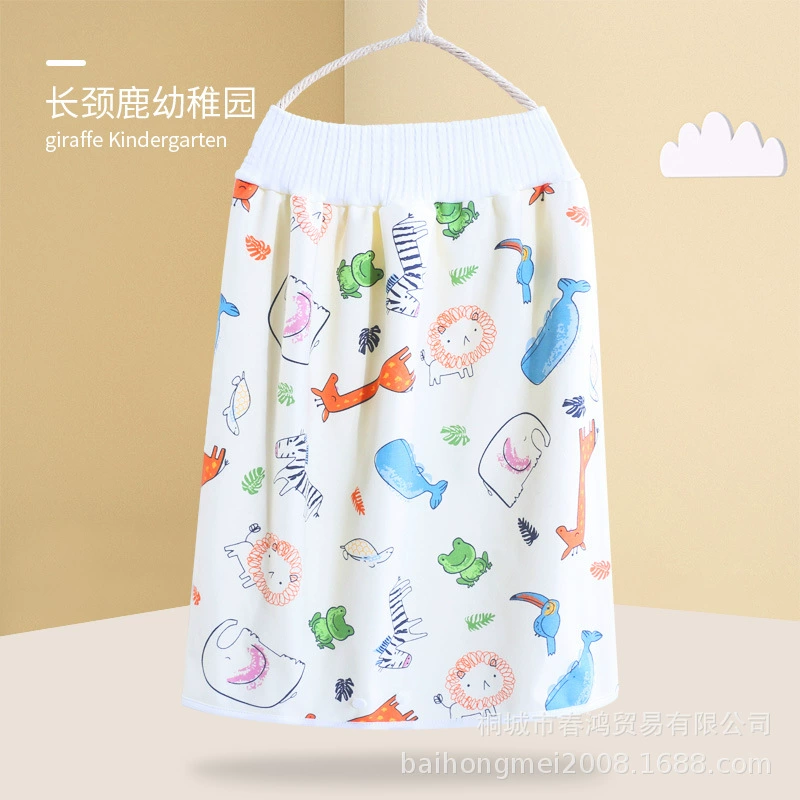 Children's demi-season cotton skirt, trousers for training, washable