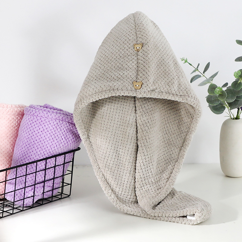 Princesa gorro de secado de cabello súper absorbente bolso de mujer pañuelo de cabeza Pelo Largo gorro de ducha champú de secado rápido Toalla de secado de cabello engrosada Toalla de pelo