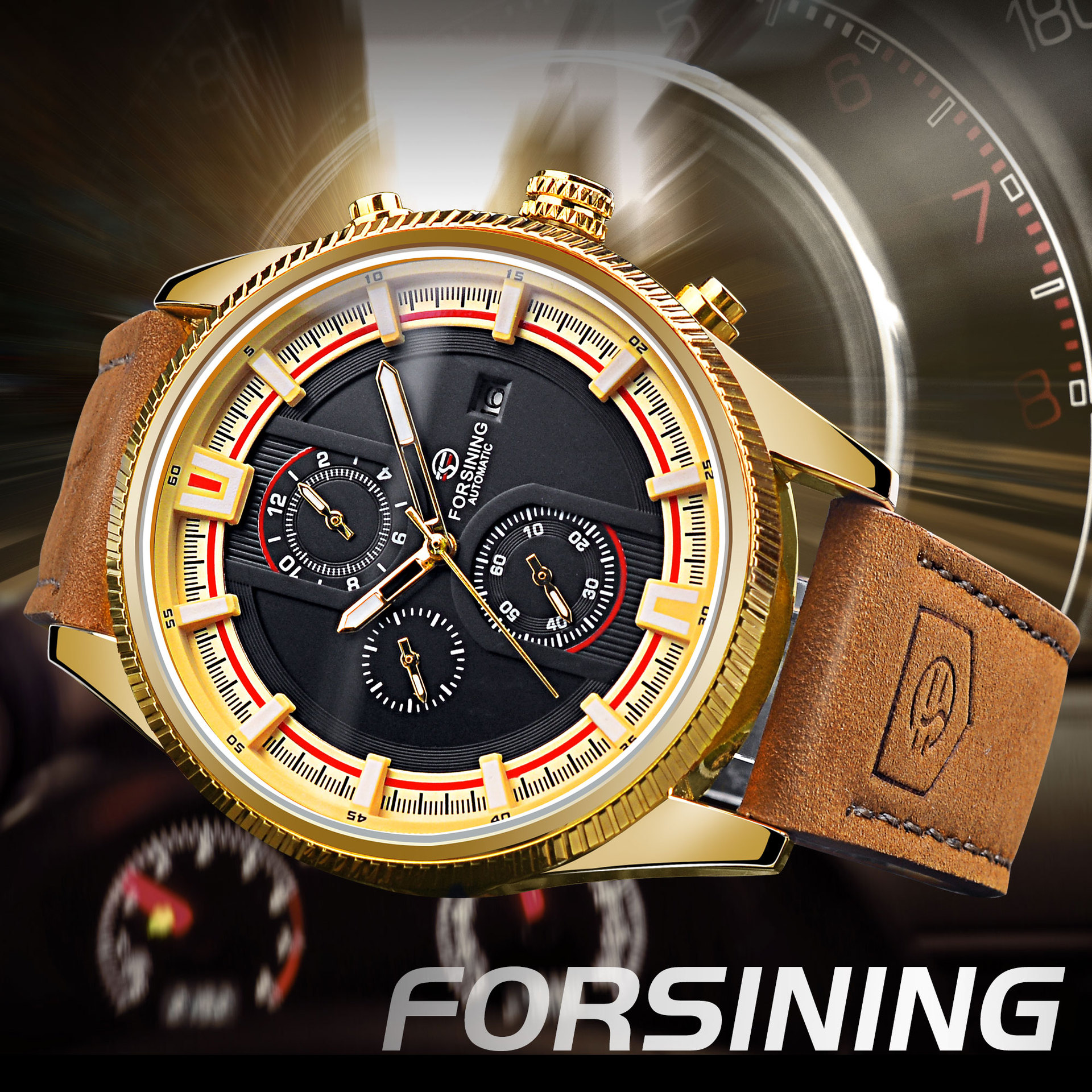 Forsining Men's Automatic Watch With Week Calendar Waterproof_voghion.com