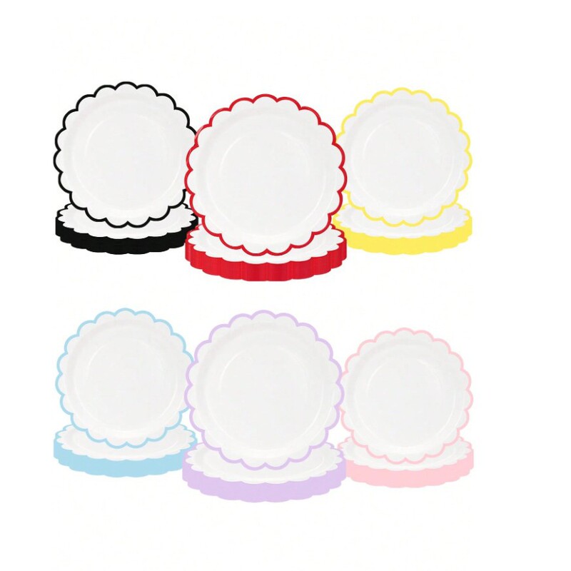 Cute Pink Lace-Edged White Paper Plate 7inch 9inch Pink Lace-Edged Paper Plate I'M Afraid of Damaging the Paper Plate Cute Pink Lace-Edged White Paper Plate 7inch 9inch Pink Lace-Edged Paper Plate I'M Afraid of Damaging the Paper Plate