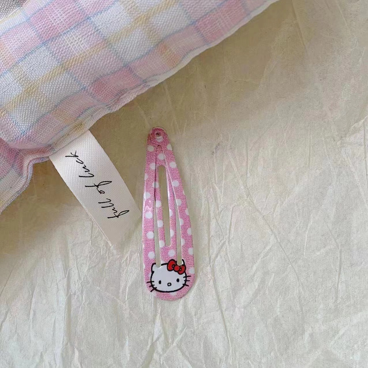 Clipper de pelo lindo gato KTbb japonés dulce estudiante chica Liuhe clipper de dibujos animados universal tocado de mujer un yuan