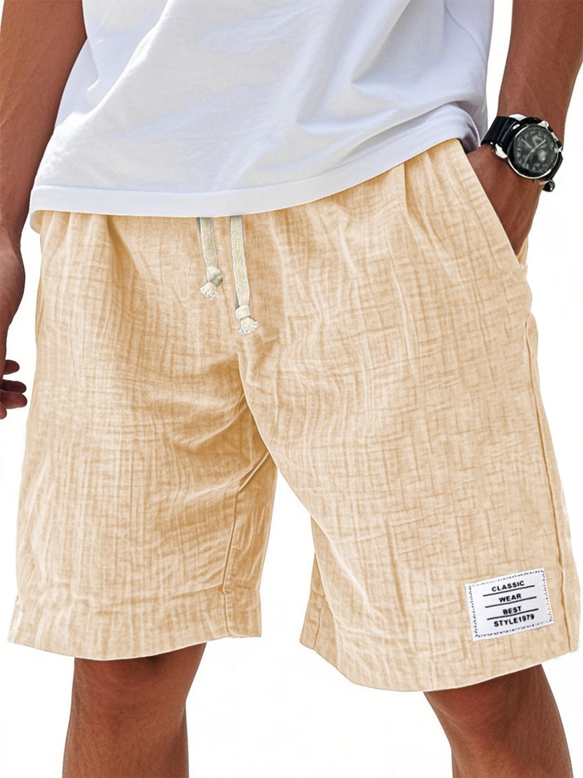 Men's Summer Casual Beach Pants Loose Fit With Pockets Style New_viptrois.com