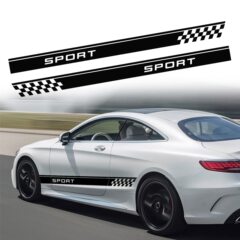クロスボーダーtume外国貿易車のサイドスカートステッカーレーシングストライプサイドボディ車両ステッカーラテアートホットスタイルウエストライン修正