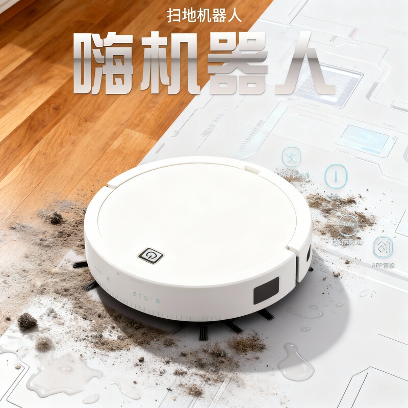 Cross-Border Foreign Trade Three-In-One Floor Sweeping Machine, Floor Vacuum Cleaner, Gift Box Packaging, Robot Wholesale, Household Vacuum Cleaner