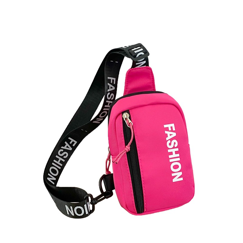 Bolso de pecho para niños y niñas de moda coreana, letras de estilo occidental, bolso de mensajero para niños deportivos de ocio 2025 nuevo bolso para niños