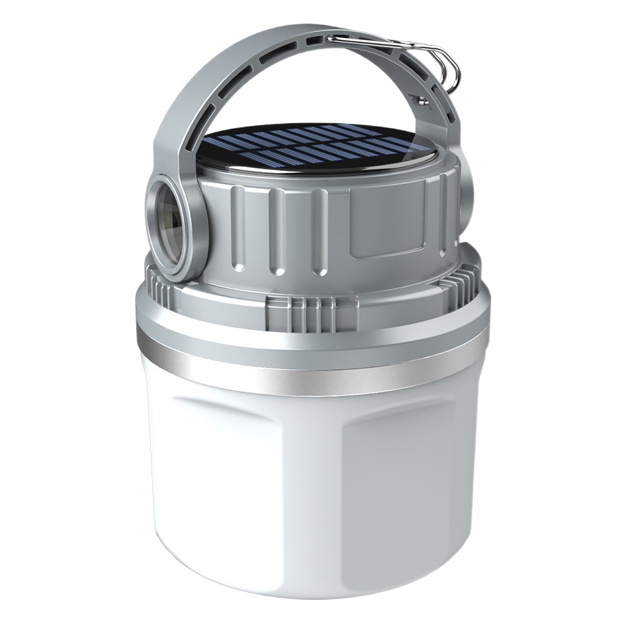 Transfronterizo al aire libre portátil de gran capacidad lámpara de camping multi-función solar recargable lámpara de camping lámpara de iluminación de emergencia