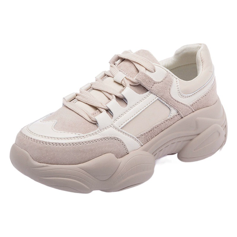 Лёгкие женские туфли-дады из натуральной кожи, лето 2025, новый корейский стиль, универсальные, модные, повседневные, на толстой подошве, спортивные.