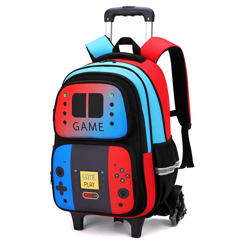 2025年新しくアップグレードされたキッズバッグクロスボーダー外国貿易小中学生トロリーランドセルゲームコンソールスクールバッグ|undefined