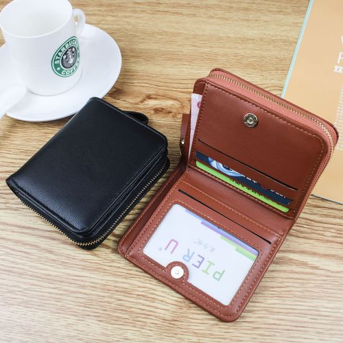  New Korean Style Women's Coin Purse Side Zipper with Magnetic Buckle Short Student Wallet Fashion Simple Small Wallet