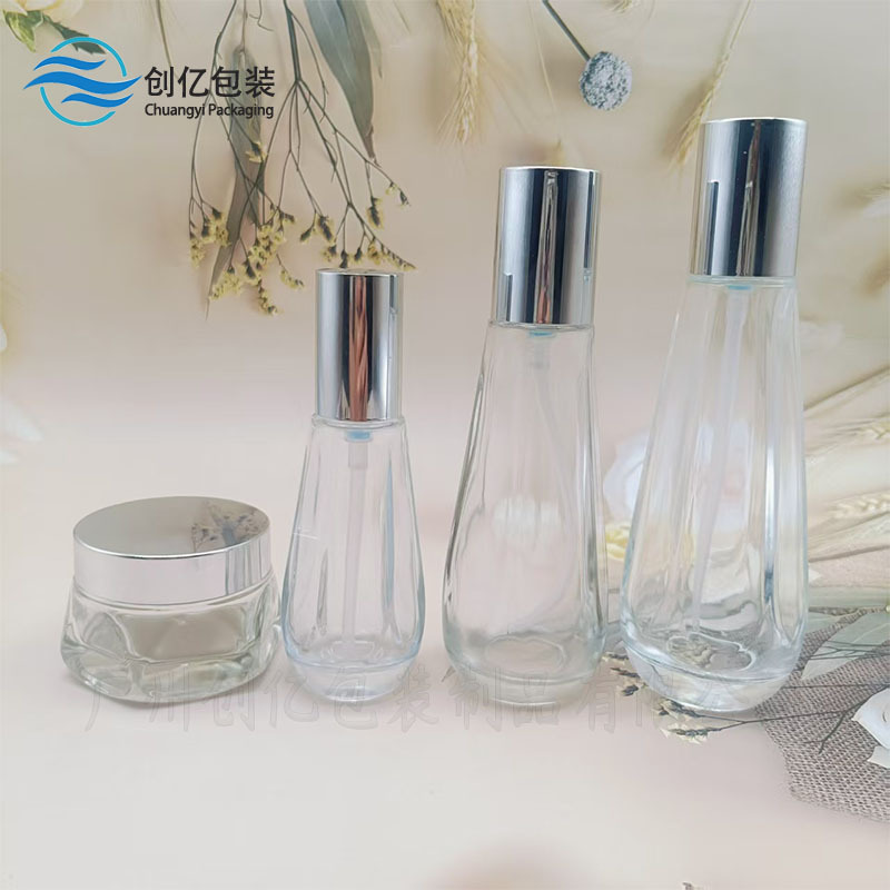 スポット 50ML ウォーターエマルジョンエッセンスガラスボトル 120ML 六角形プッシュ式スキンケア製品空ボトル包装材|undefined