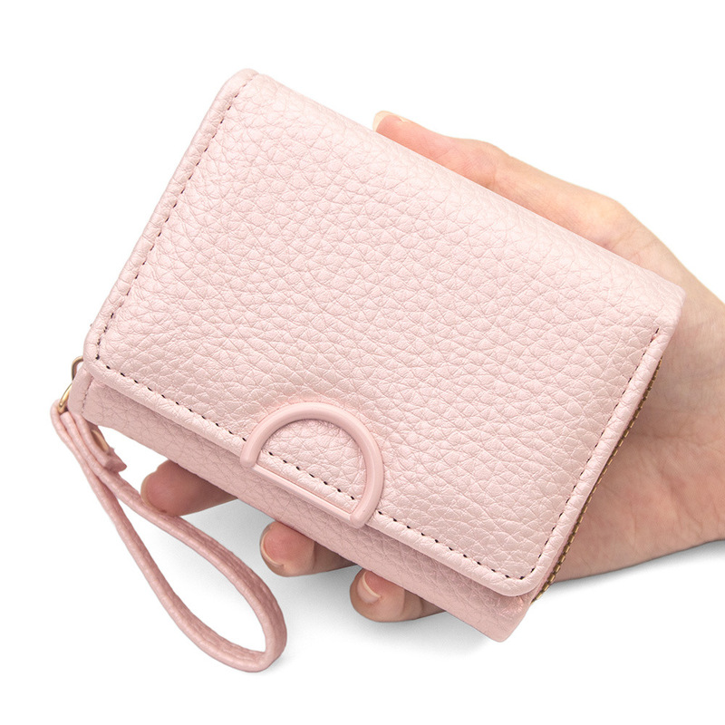 New fashion ins women's short wallet 70% off classic color five-fold wallet with multi-functional ID card slots