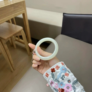Jin Yutang Xinjiang Hotan Jade Bracelet is like peeled litchi meat 56/12 tender glue