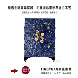 意式轻奢高档酒柜 别墅豪宅艺术储物展示柜 家用奢华设计师餐边柜